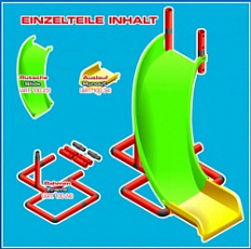 Горка с поворотом Quadro Curved slide арт. 10020